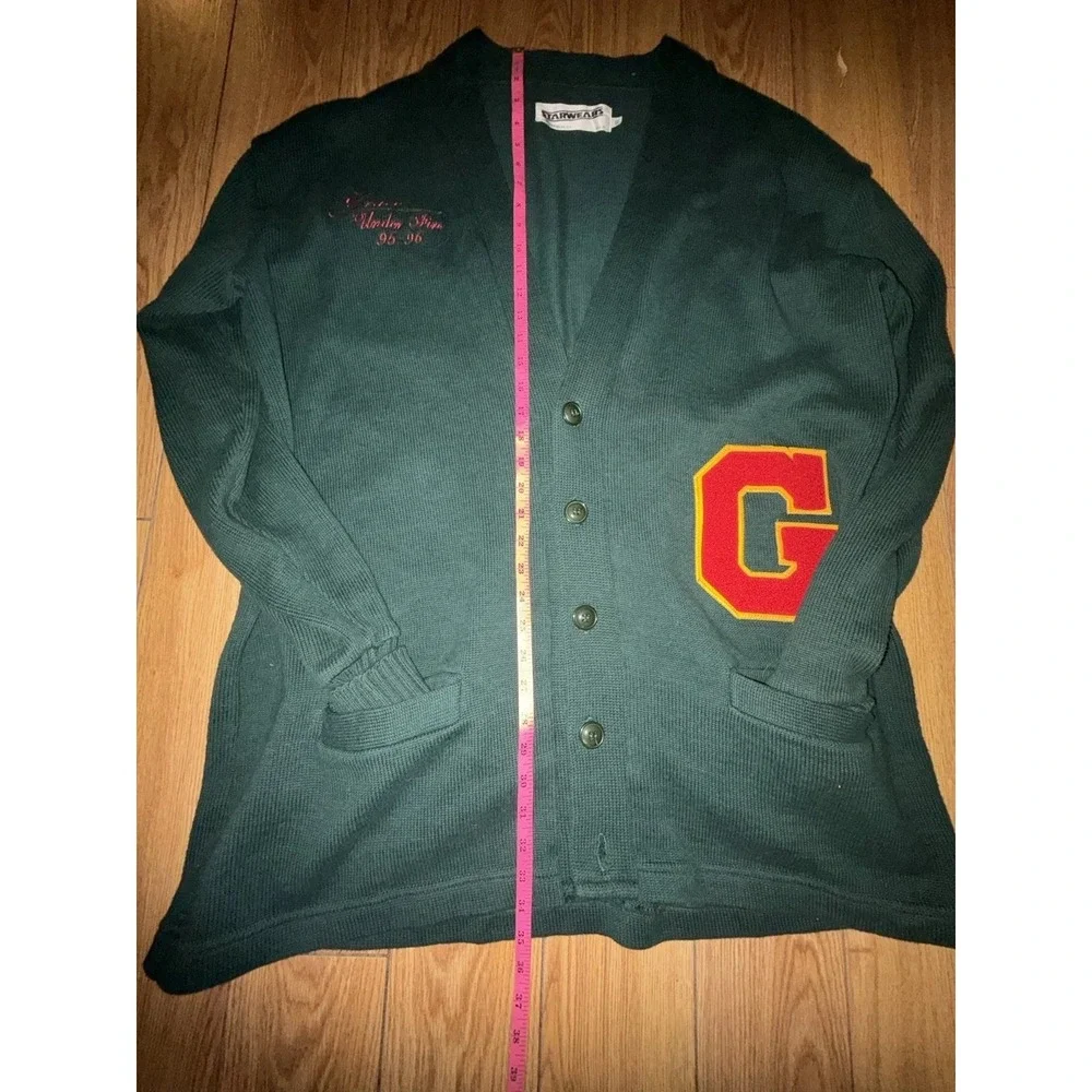 Vintage 90s Grace Under Fire TV Show Cast & Crew Varsity Cardigan Sweater MensXL